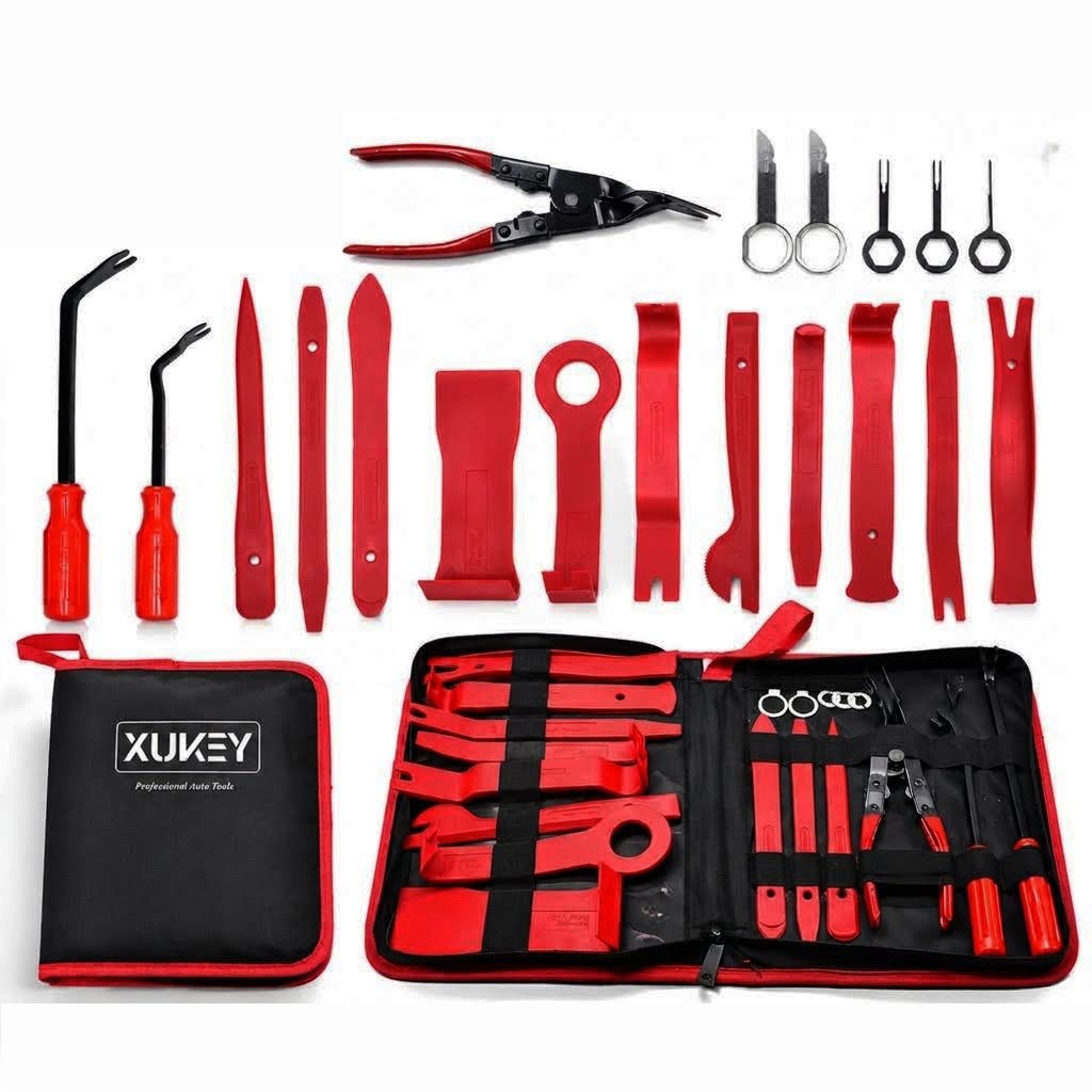 19Pcs Car Trim Panel Removal Tool Clip Pry Dash Stereo Audio Light Repair Set