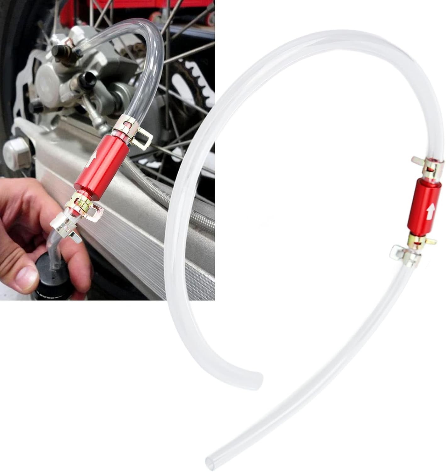 1Pair Brake Bleeder Hose One Way Check Valve Tube Brake Bleeder Hose Set 6MM …