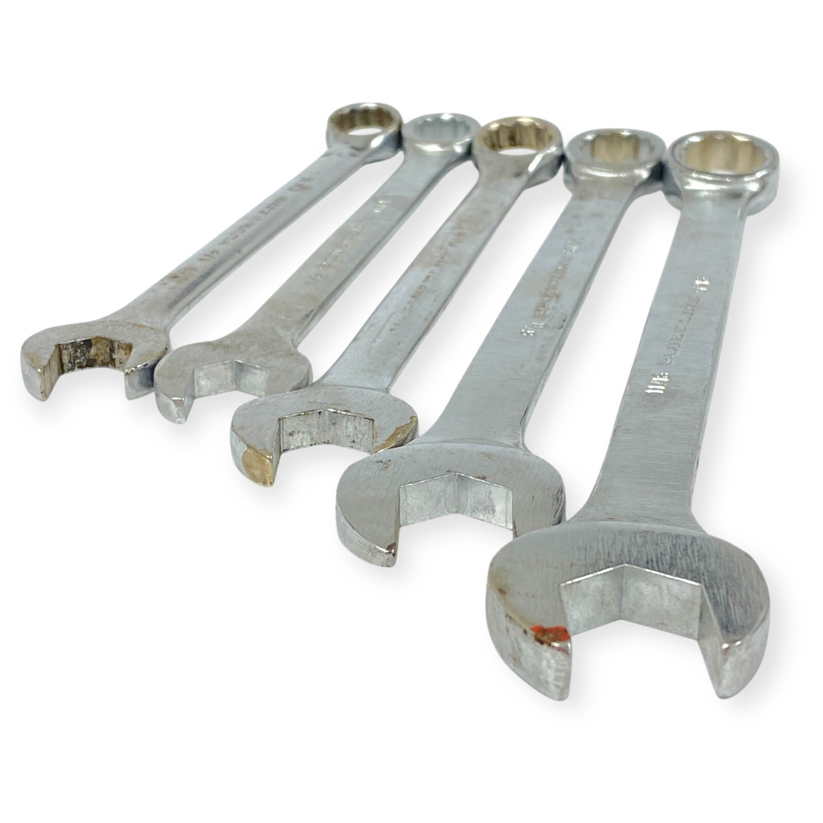 Blue Line CW16 1/2, CW20 5/8, 11/16 in 12 Point Combination Wrench Set, 5 Pcs