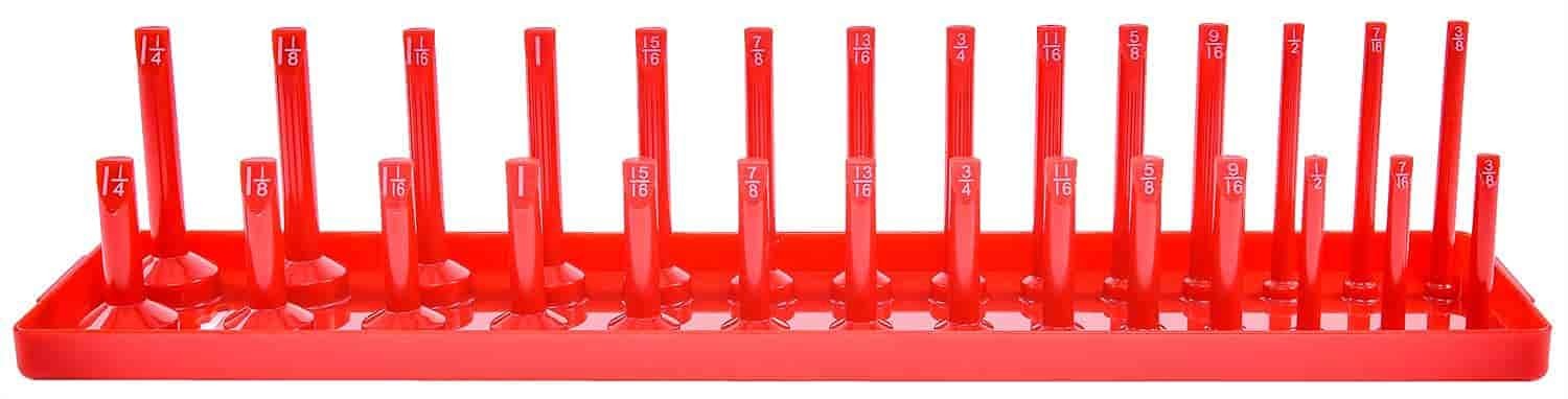 JEGS 85068 Socket Organizer 1/2 in. Drive SAE 3/8 in. – 1 1/4 in. Fitment Holds