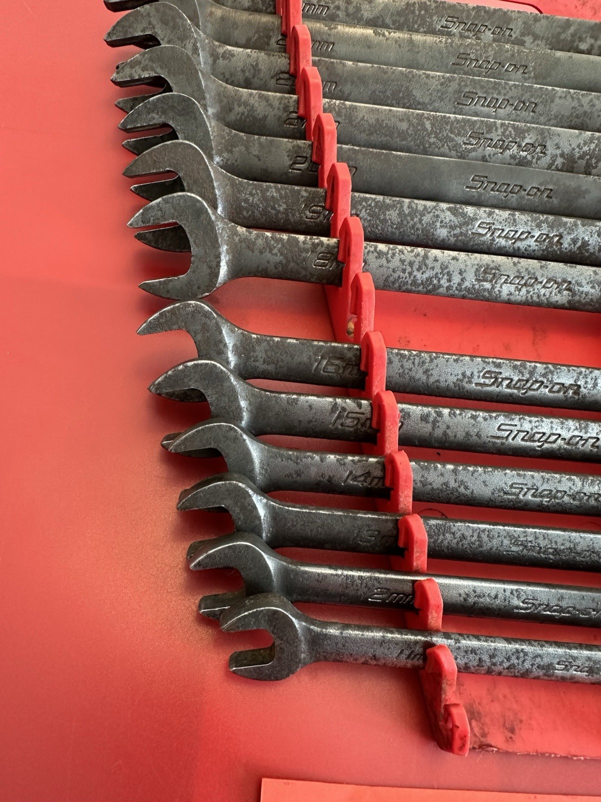 Snap On 15pc 12Point Metric Flank Drive Combination Wrench Set 10-24mm GOEXM715.