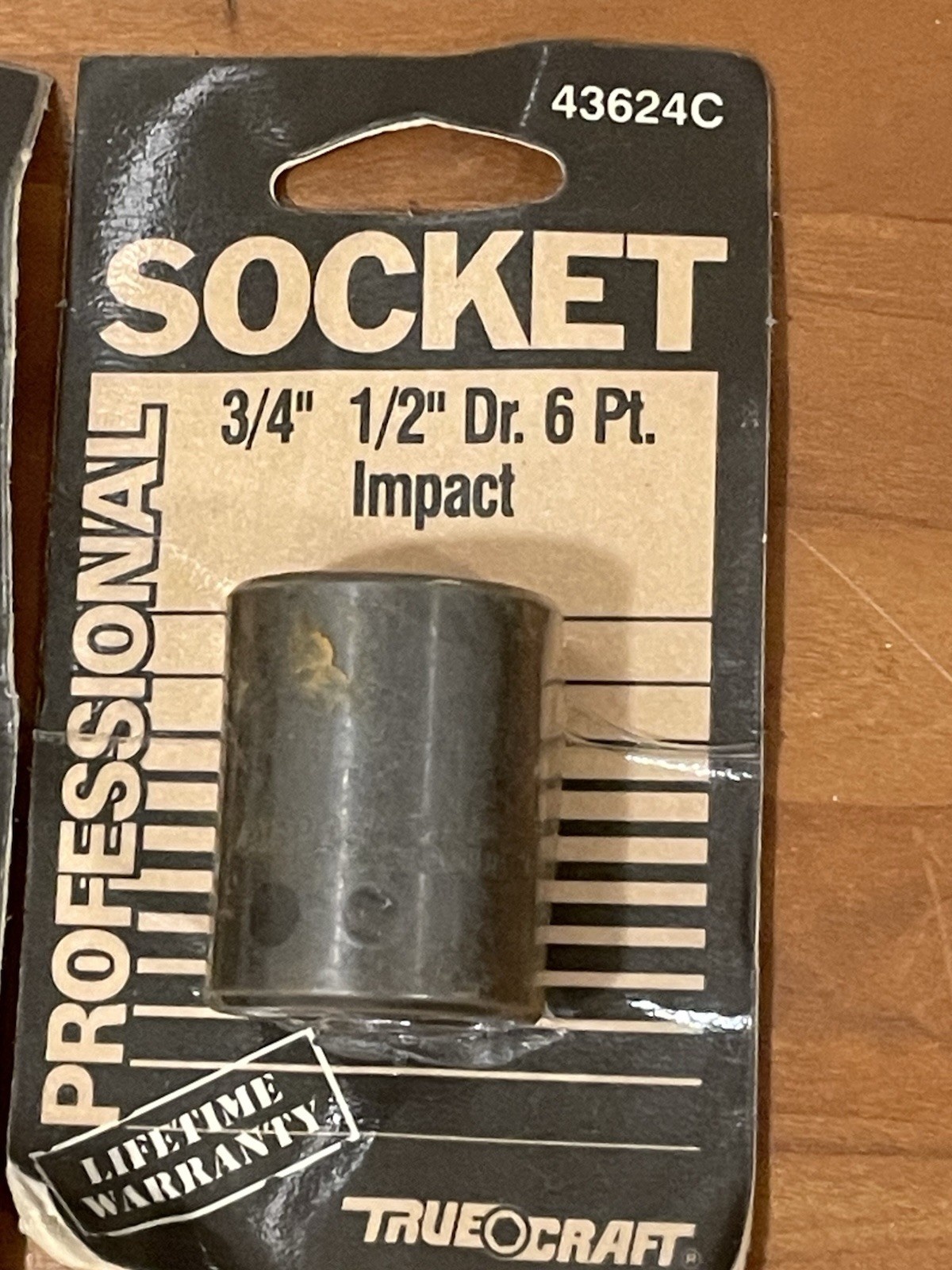 3/4” 1/2” 6 Pt impact socket 43624C 3/4” 1/2” 12pt deep wall socket 42224C