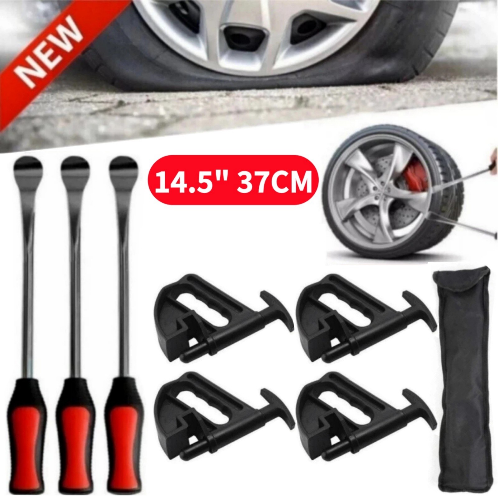 Spoon Motorcycle Tire Iron Changing + Tire Changer Bead Clamp Drop Center Tool