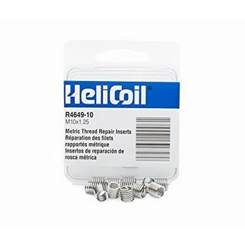 Heli-Coil 4649-10 Thread Repair Inserts, M10 x 1.25, 15.0 mm Length, 12-Pack