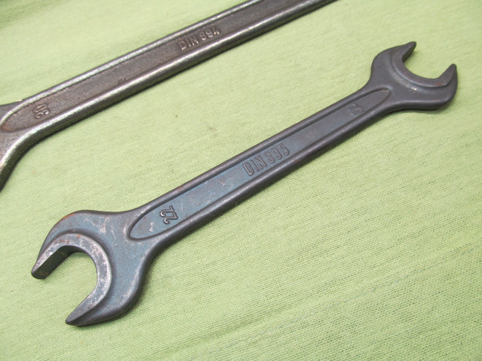 Pair WGB German Made Wrenches -30mm Single Open End & 17mm x 22mm Dbl Open End