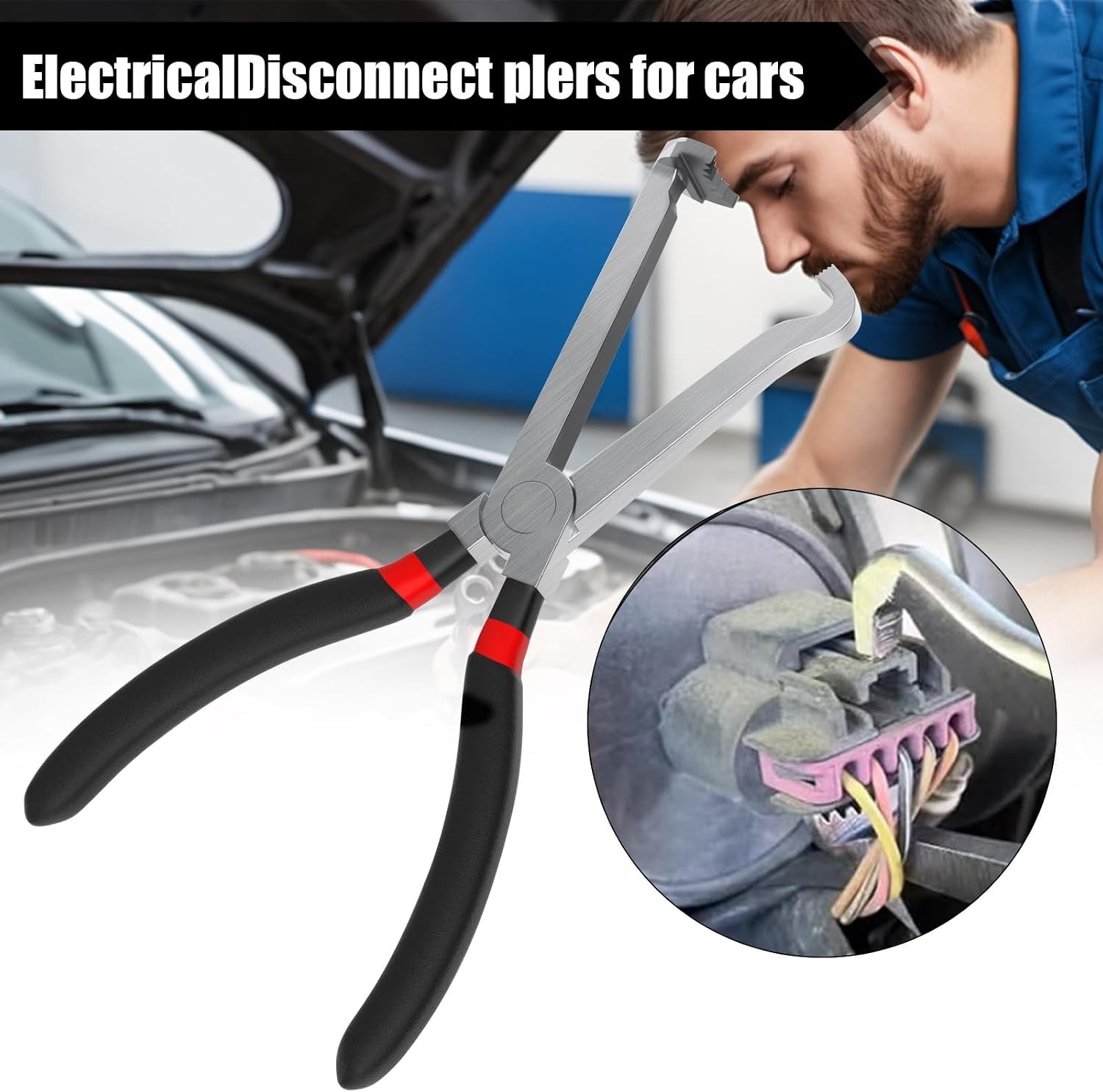 Electrical Disconnect Pliers,60 Degree Curved Jaw&Straight Automotive Tools