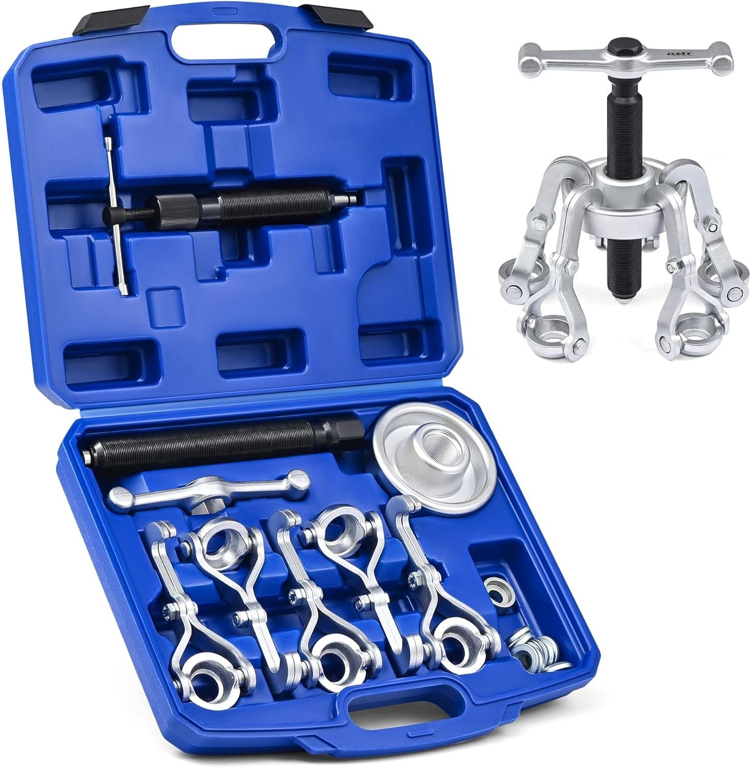 Heavy Duty Kit, Wheel Hub Removal Tool with Adjustable Hooks, Large Brake Dru…