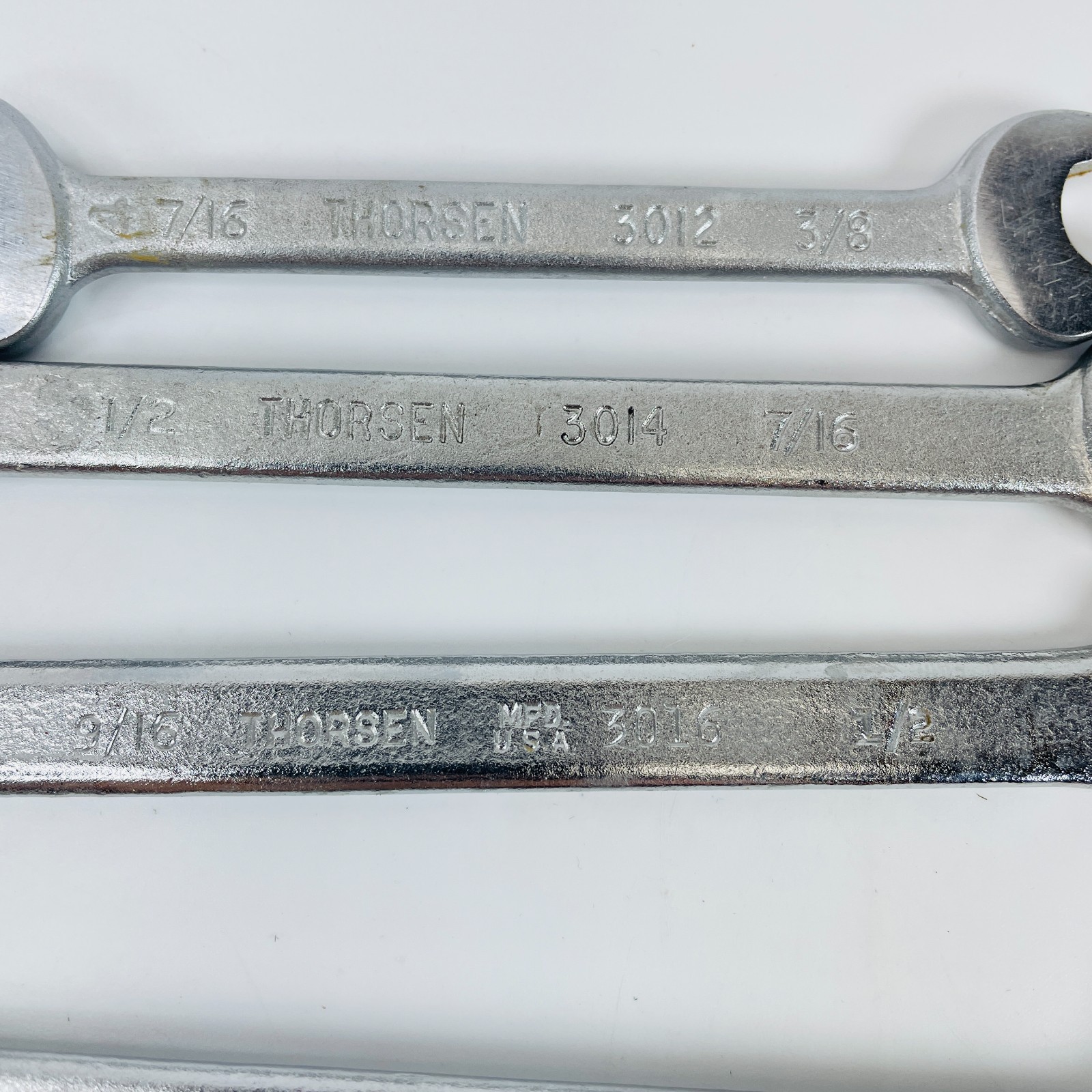 8 VTG Thorsen Double Open End Wrench Set 3/8″– 1″ USA Vintage Tools 3012-3030