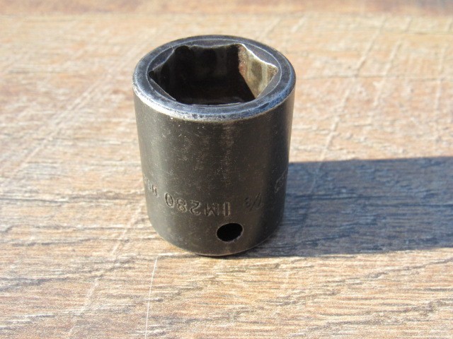 SNAP ON 7/8″ IM280 1/2″ DRIVE SHALLOW IMPACT SOCKET 6 PT IM 280 UNDERLINE LOGO