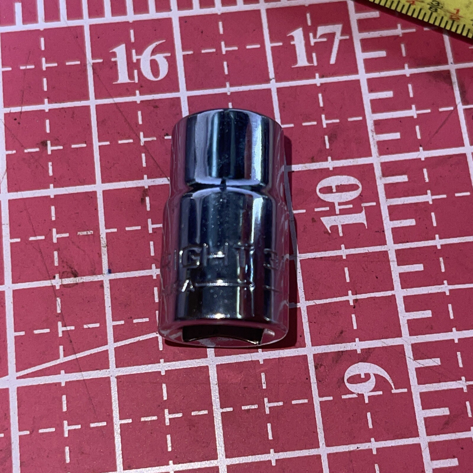 NOS Wright USA 3112 3/8 In SAE 3/8” Drive 12 Point Socket Vintage