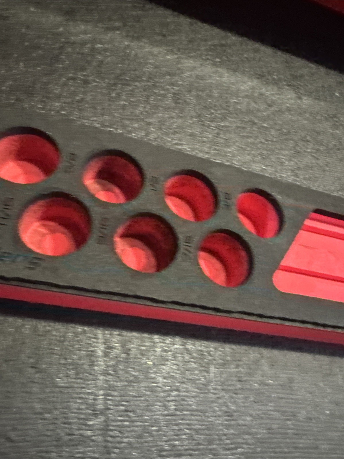 Snap-On Foam Tray, SAE 3/4, 5/8, 9/16, 1/2, 7/16, 11/16 and 3/8 in FMIMSW04B