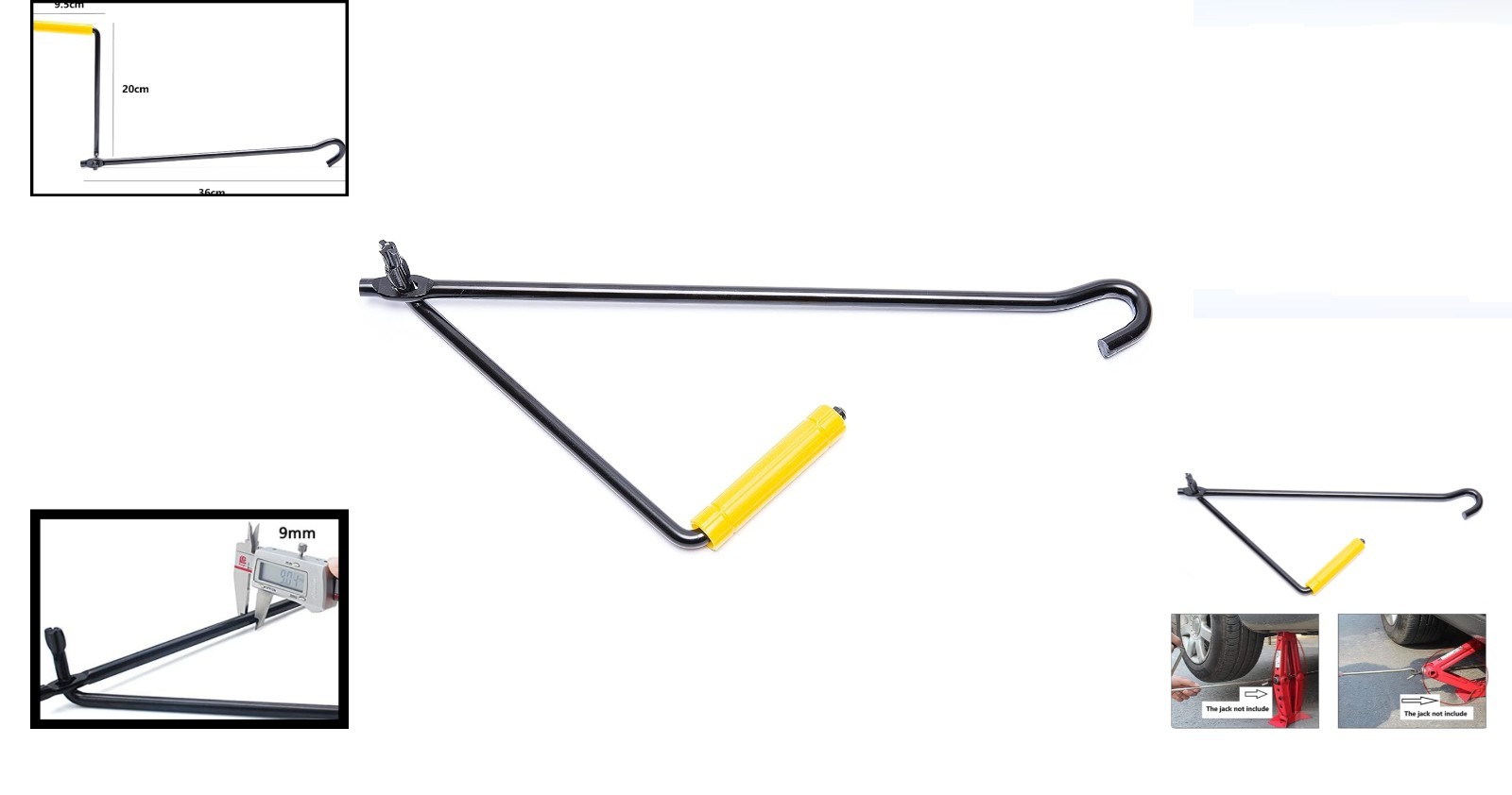 Steel Car Truck Jack Lug Wrench Handle for Scissor Jack Emergency Tire Change