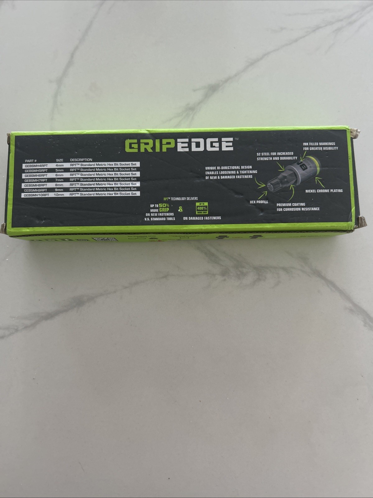 GRIPEDGE GE7BSSESRPT 7PC 3/8 DR Socket Extractor Set