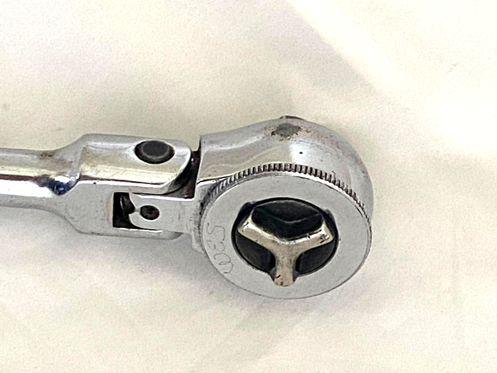 Vintage CRAFTSMAN 94378 Stubby 3/8″ Drive Flex Head Thumb Wheel Ratchet