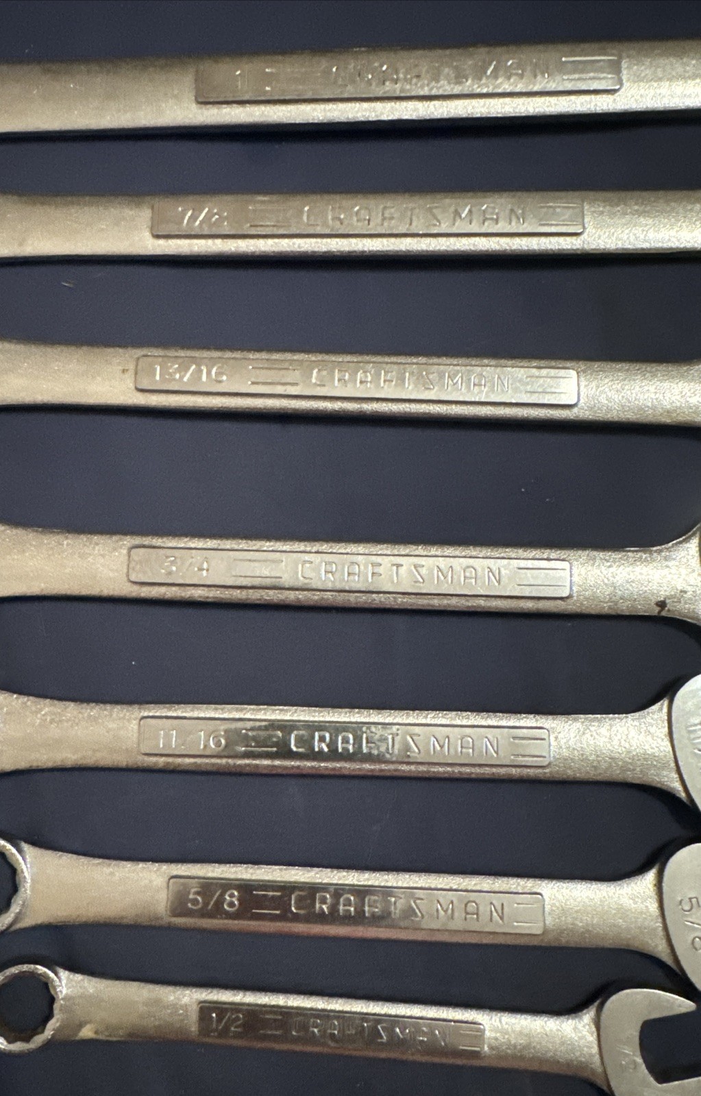 Craftsman Combination Wrenches, Molybdenum BF, 7 Pieces, Japan, 1/2” – 1”, 12 Pt