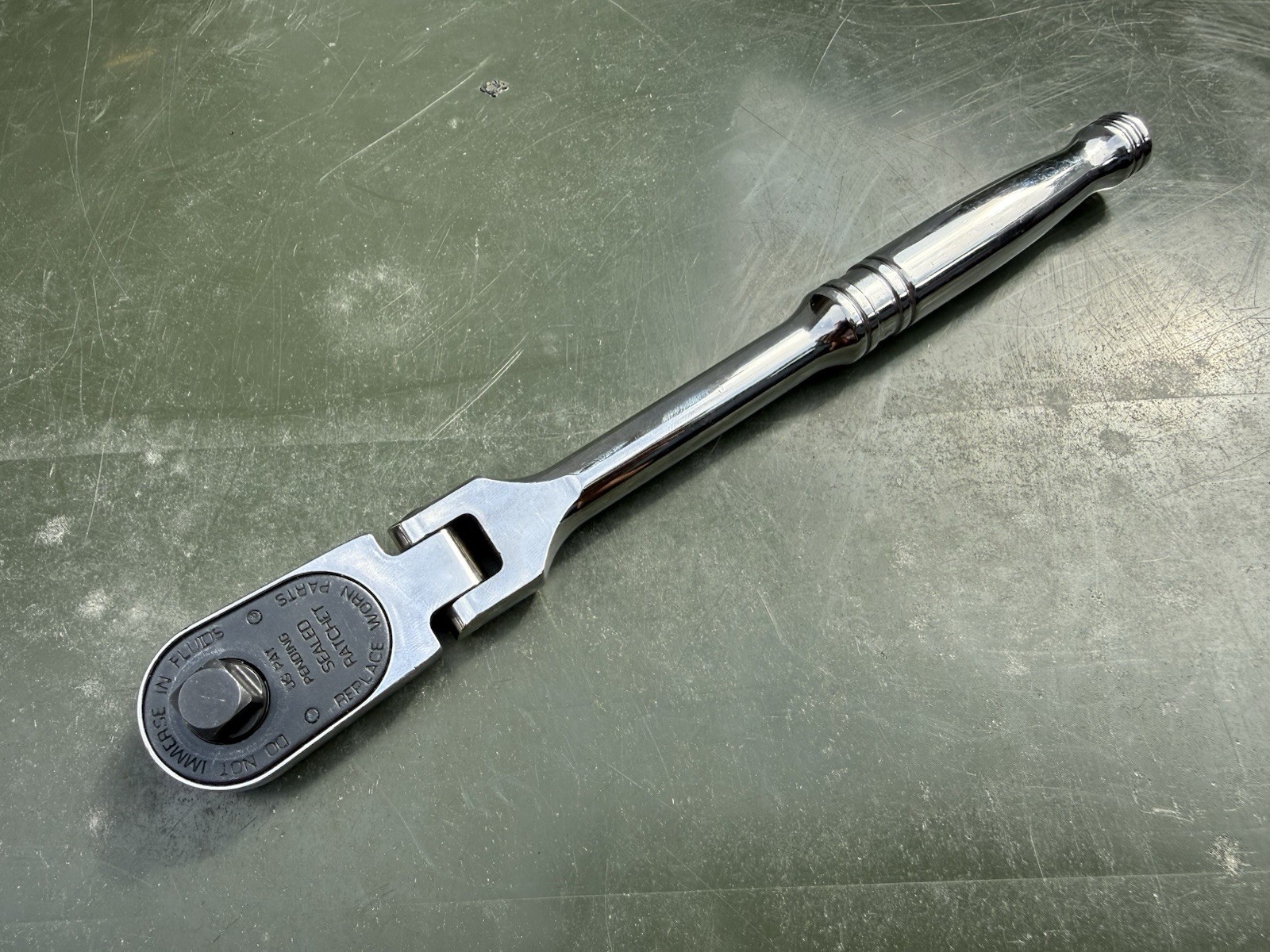 New Snap-on™ 3/8″ Drive 100-Tooth 9 1/2″ Long Flex-Head Ratchet FF100