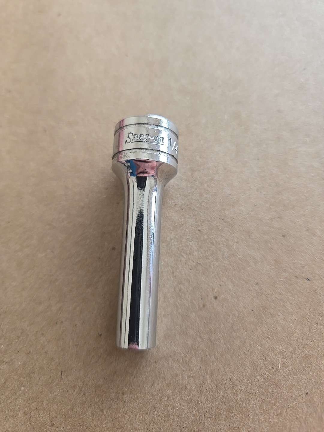 Snap On 3/8″ Drive 1/4″ 6PT SAE Deep Chrome Socket SFS081