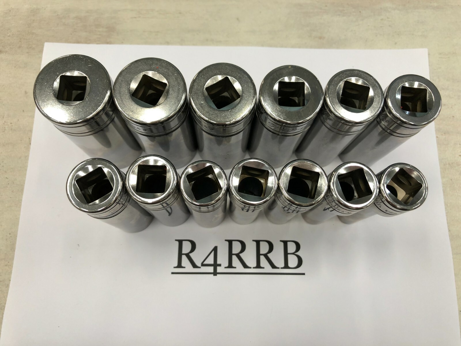 Snap-on Tools USA NEW 1/2″ Drive SAE 13 Piece Deep 6PT Chrome Socket Set 313TSYA