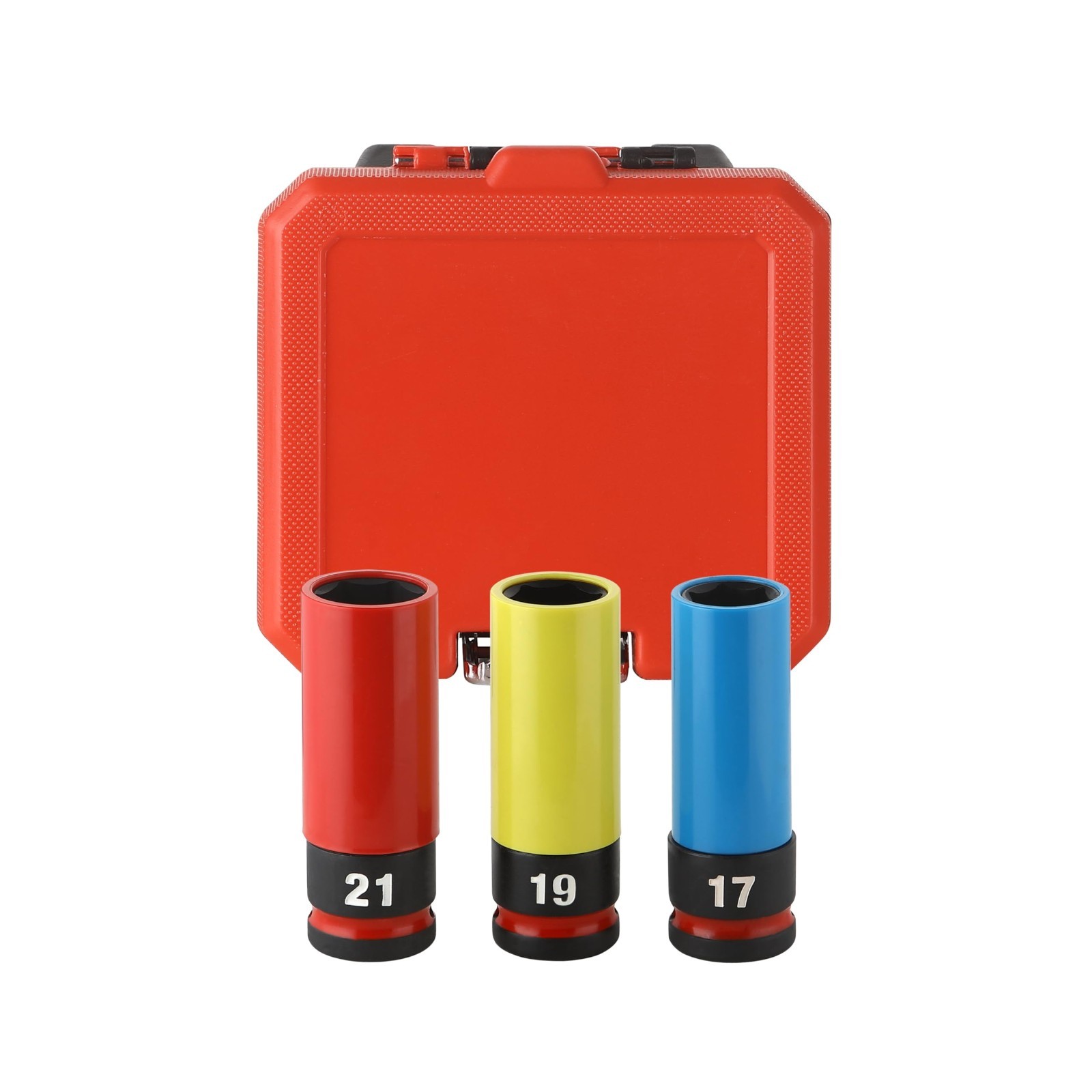 3PC 1/2″ Drive Impact Lug Nut Socket Set – Metric 17-19-21mm, CR-MO Steel, Deep