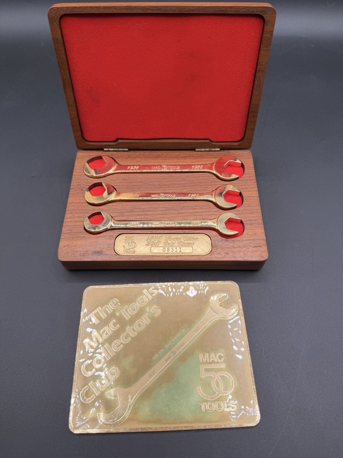 MAC 50 Years 24K Gold Plated Offset Wrench Set 1988 Set
