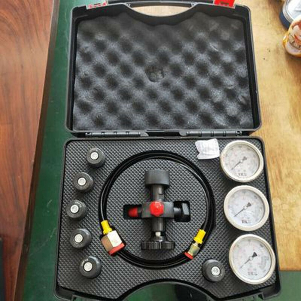 7 IN 1 Hydraulic Accumulator cylinder Nitrogen gas charging kit ,Pressure Tes