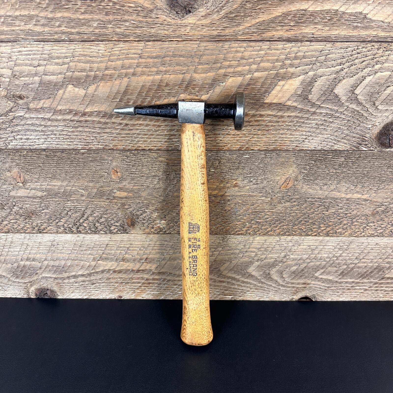 Vintage Auto Body Cross Peen Finishing Hammer 16 oz. Fire Brand