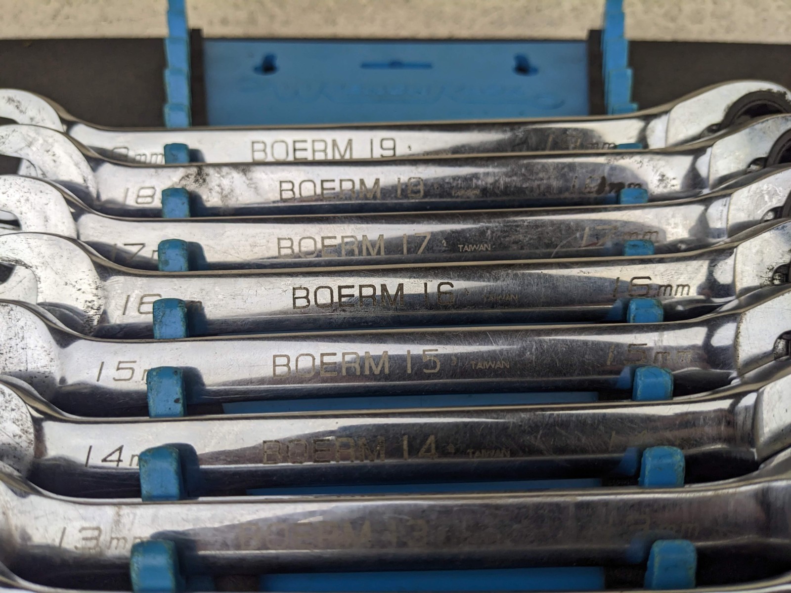 #bp450 Blue Point BOERM712 11 Pc Metric Reversible Ratcheting Wrench Set 9-19mm