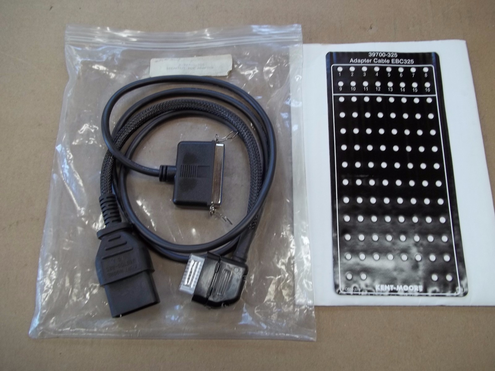 Kent-Moore J-39700-325 breakout Box Adapter Cable With Magnetic Overlay 1999 C/K