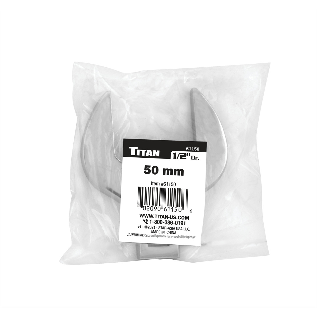 Titan 50mm 1/2 in. Dr. Full Polish Crowsfoot Wrench