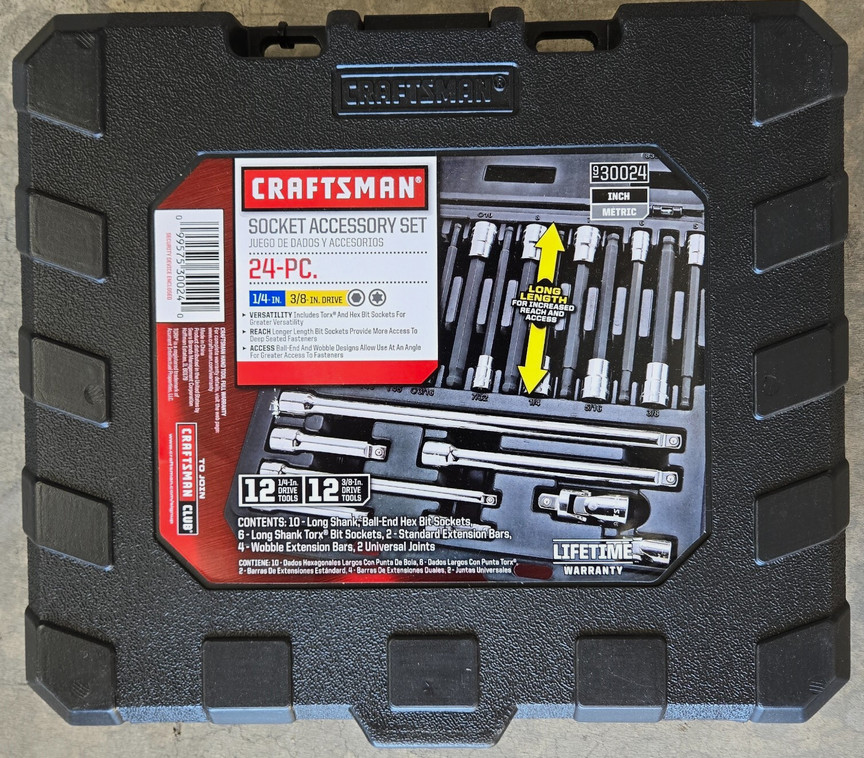 CRAFTSMAN 24-PC SOCKET SET #9-30024 Reach and Access Set – EMPTY CASE ONLY