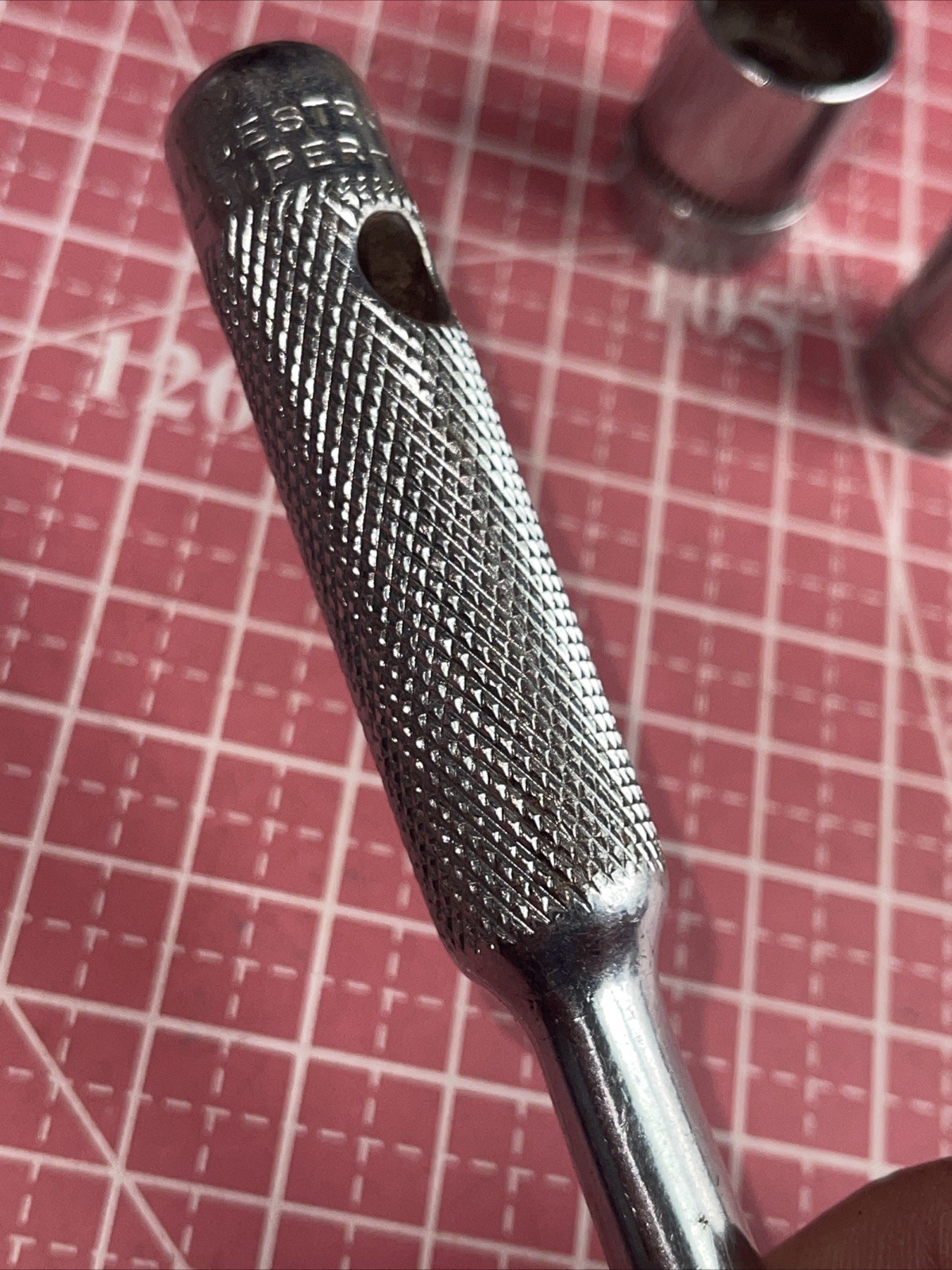 Vintage Indestro USA Super No 2775 3/8 Drive Ratchet 3/8” + 3 Sockets 1/2 5/8