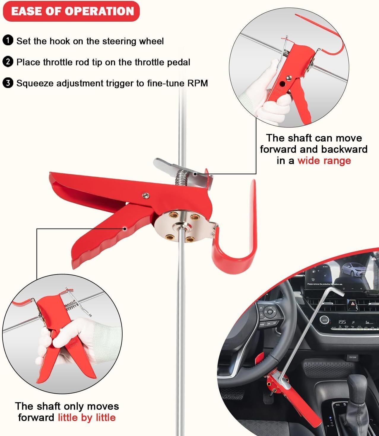 Adjustable Brake Pedal Depressor for Most Vehicle Repair/Maintenance/Test THE393