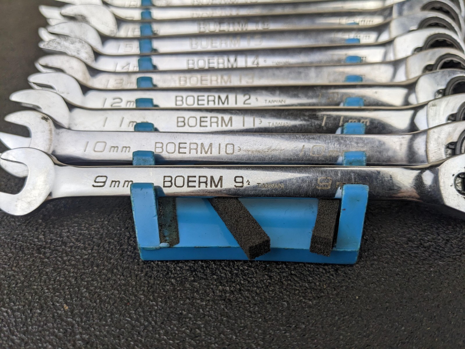 #bp450 Blue Point BOERM712 11 Pc Metric Reversible Ratcheting Wrench Set 9-19mm