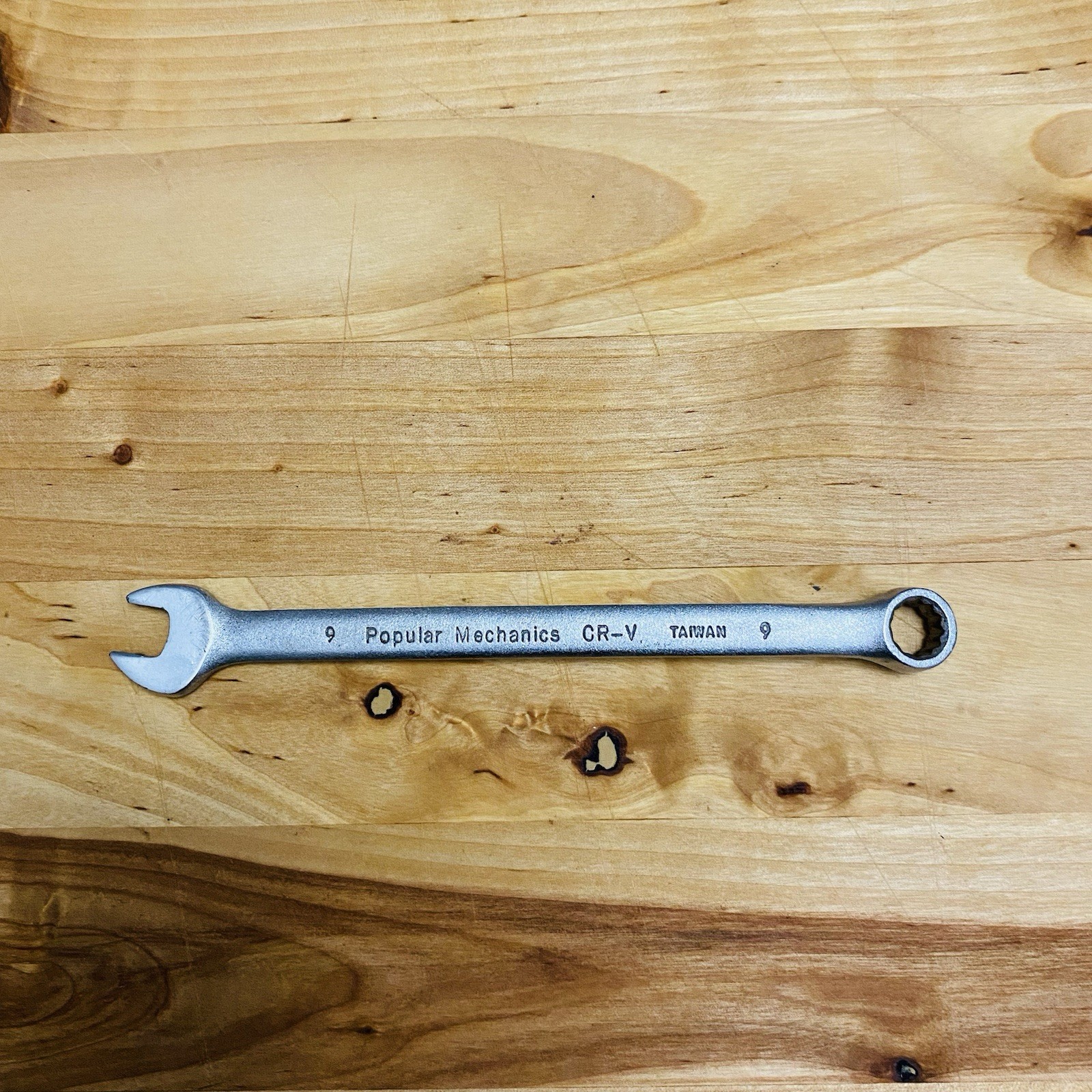 Vintage Popular Mechanics 20109M CR-V 9mm Metric 12 Point Combination Wrench