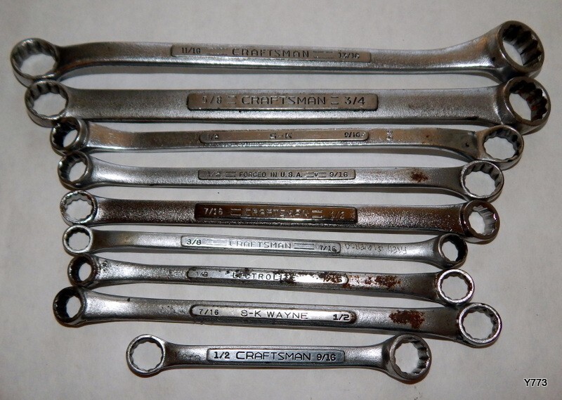 9 PCS Mixed Lot 12-Point SAE Box Wrenches