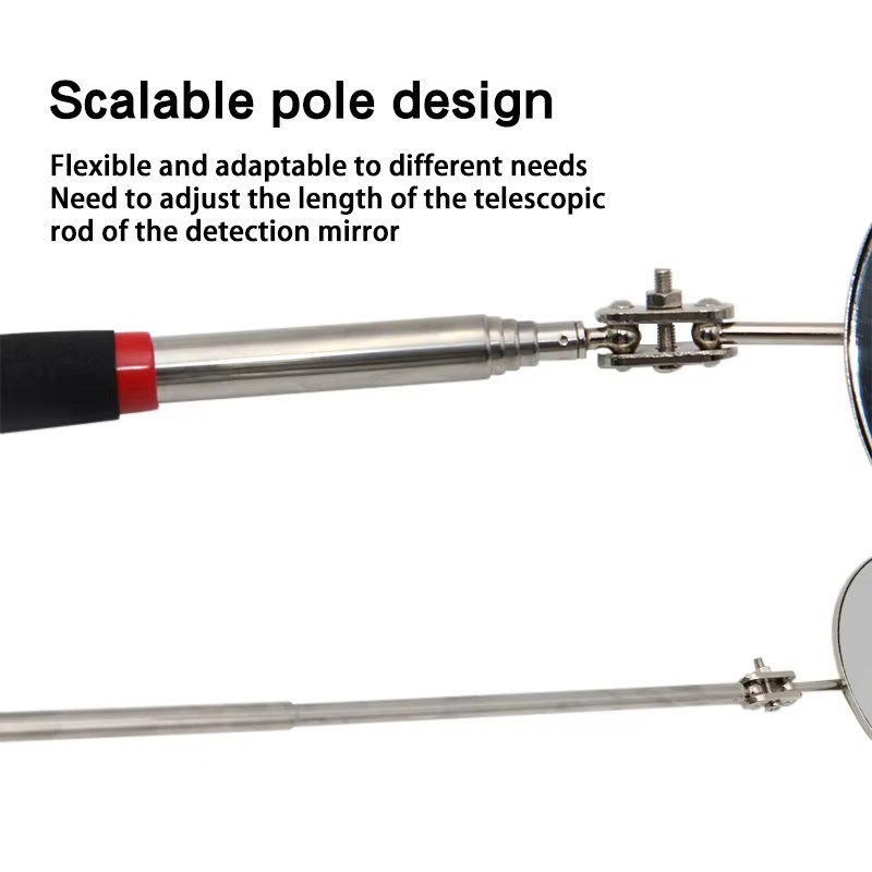 LED Telescoping Inspection Mirror – 360° Rotating Tool for Mechanics