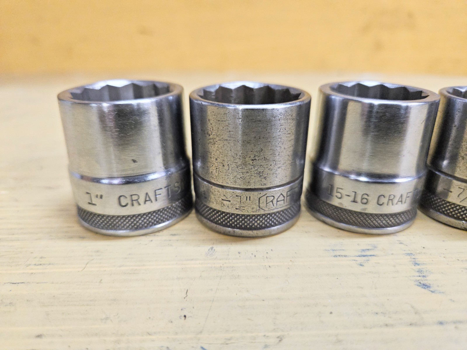 Vintage Craftsman 1/2″ Drive 11pc SAE 12pt Socket Set -BE- Circle U USA