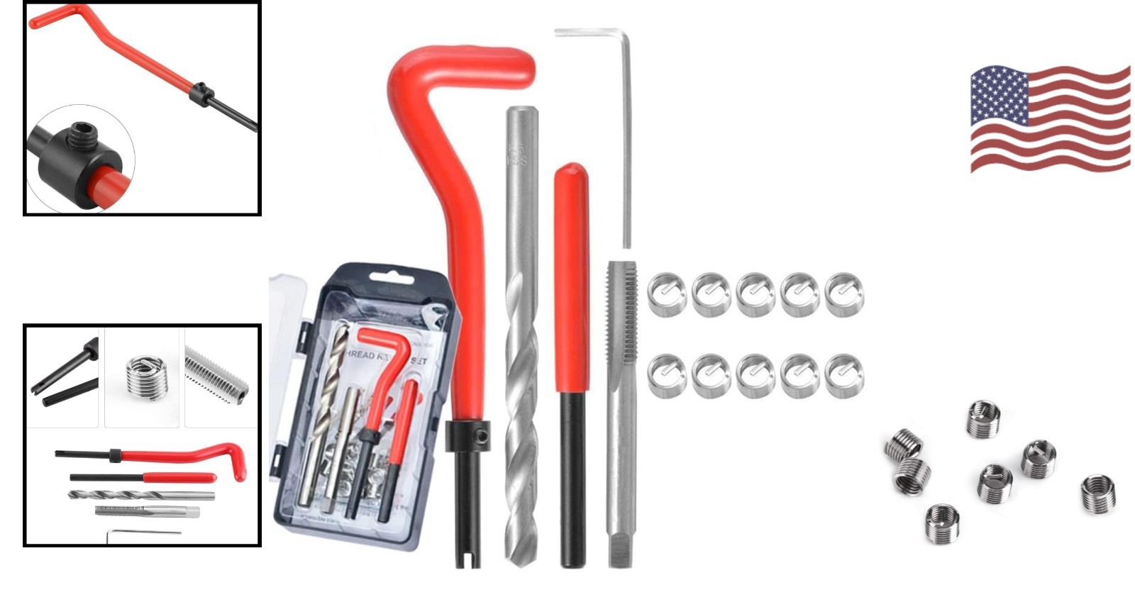 Stainless Steel M14 x 1.25mm Thread Repair Kit – All-in-One Auto Repair Tool