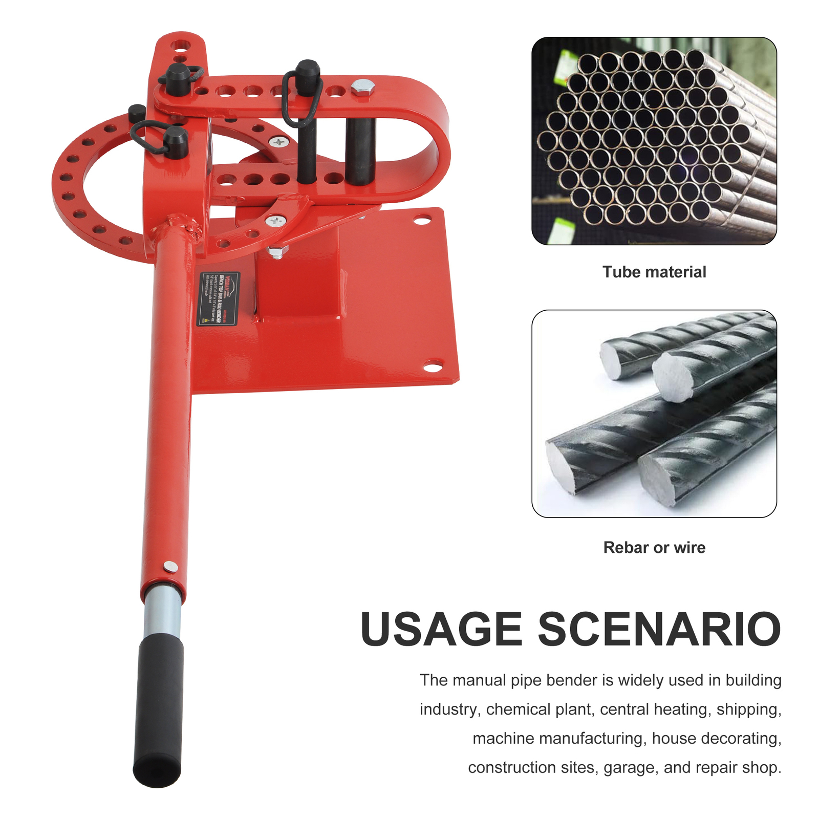 1″ – 3″ Manual Tube Bender, Pipe Bending Machine Mounted Bender Heavy Duty Bench