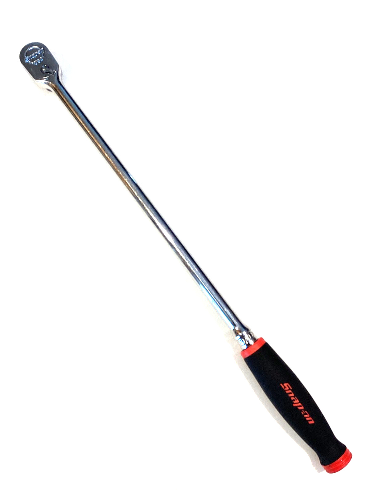 Snap On USA 3/8” Drive Extra Long RED Soft Grip Chrome Ratchet 19” FHLL80 NICE