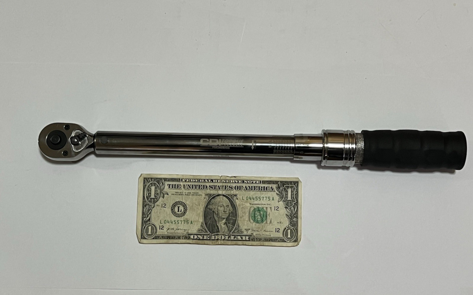 CDI 3/8 Drive Micrometer Torque Wrench Model 7502MRRHSS 100-750 In/Lb w Case USA