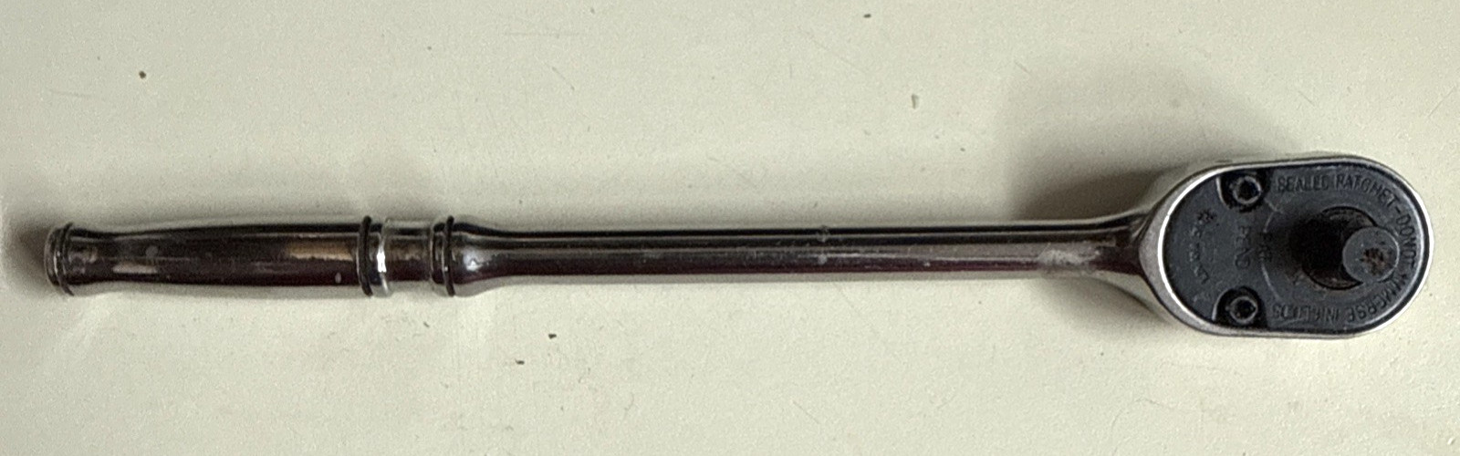 Snap-On TL72 1/4″ Dual Drive Long Handle 6.5″ Chrome Ratchet, Sealed Head