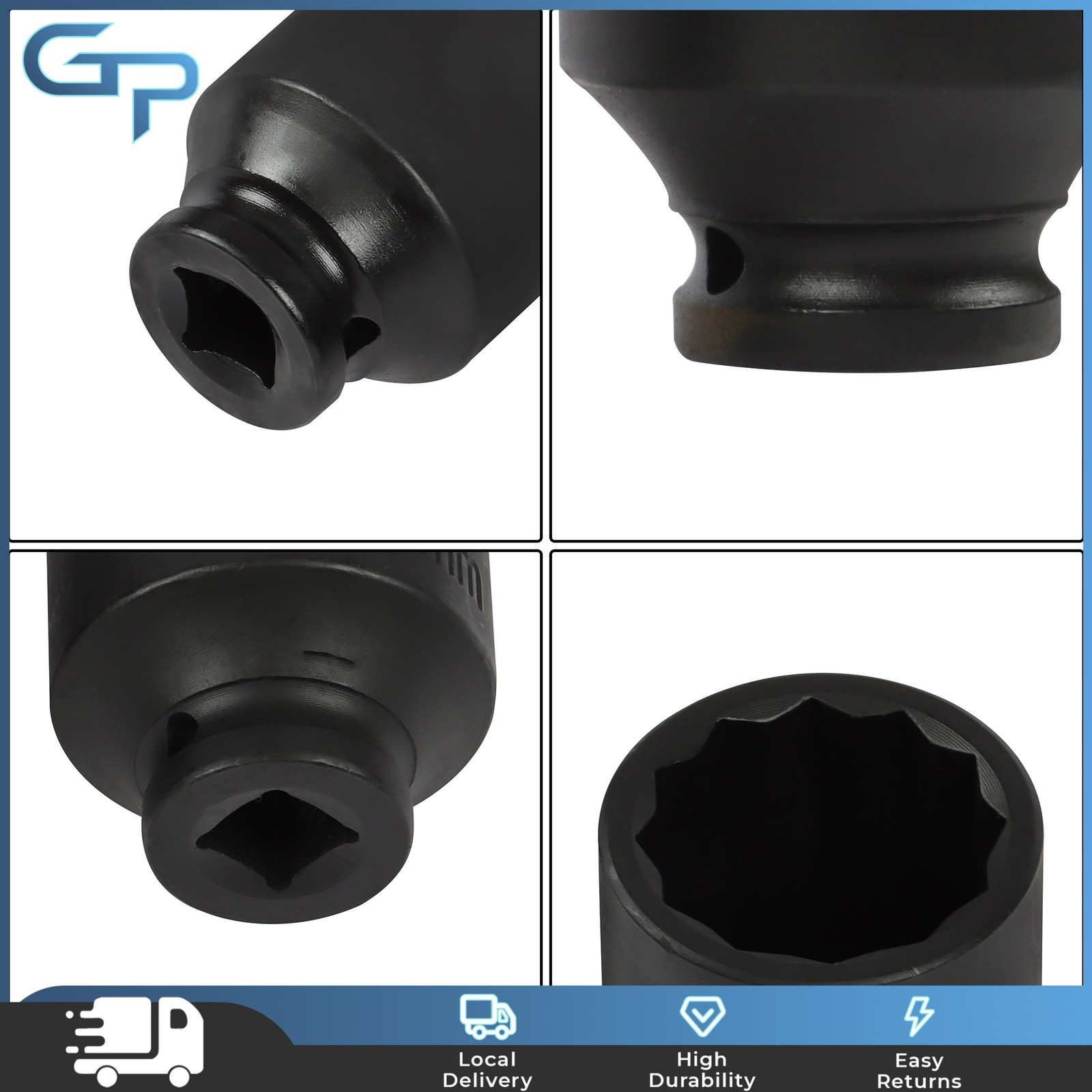 8PCS 1/2″ Drive Deep Spindle Axle Nut Impact Socket Set 29-39mm 12 Point