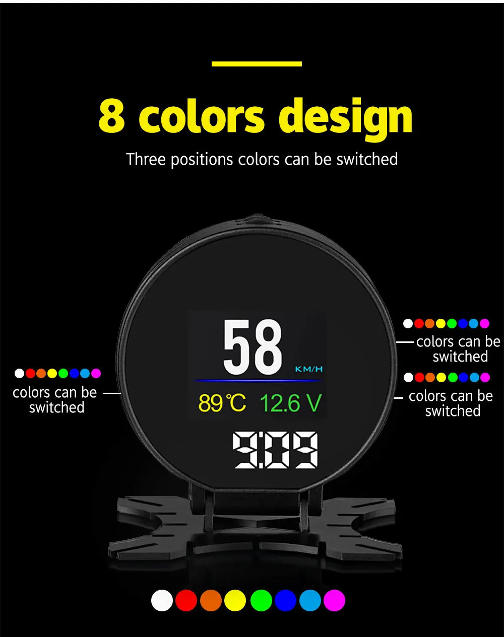 P15 Car OBD Head-Up Display Smart Digital Speedometer Water Temp Gauge Overspeed