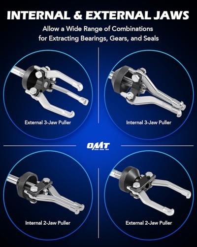 Slide Hammer Puller Set 9-Way 2 Jaw 3 Jaw Internal External Hub Bearing Remover