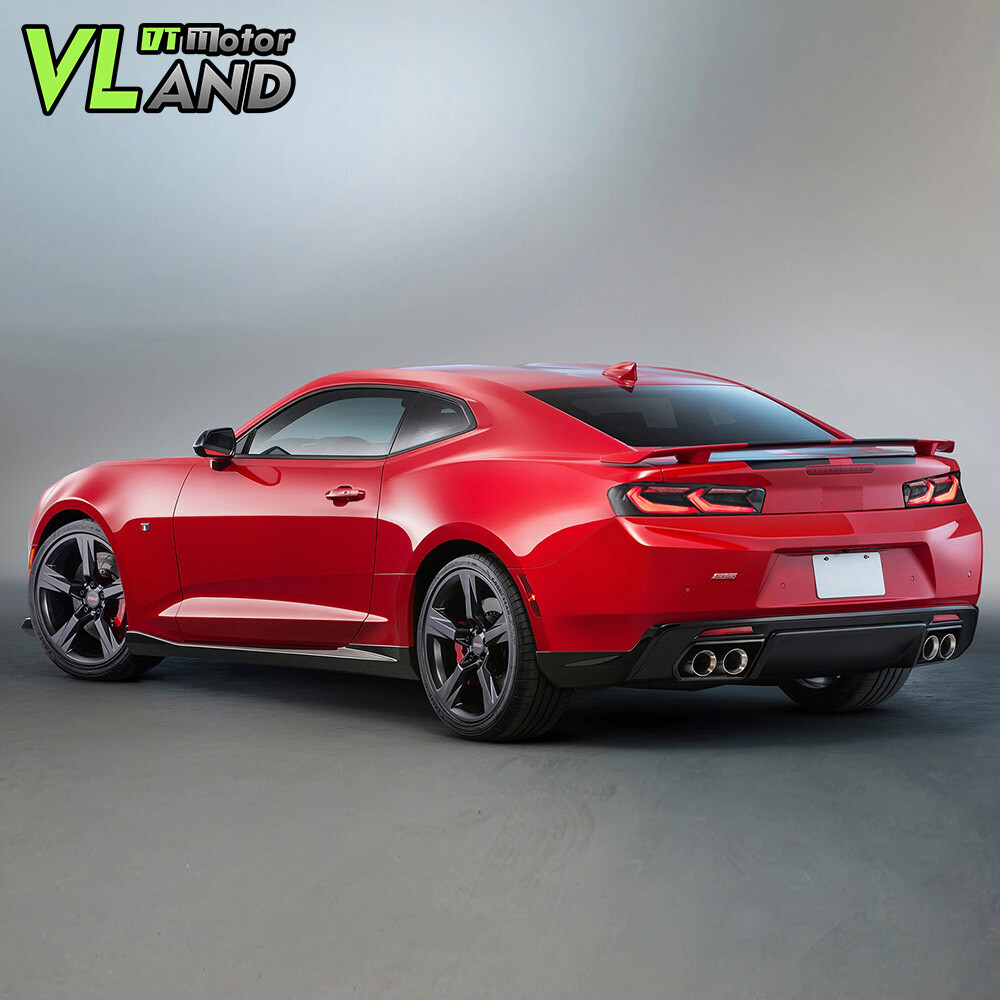 Set VLAND FULL LED Tail Lights For Chevy Camaro 2016-2018 DRL Smoked Rear Lights