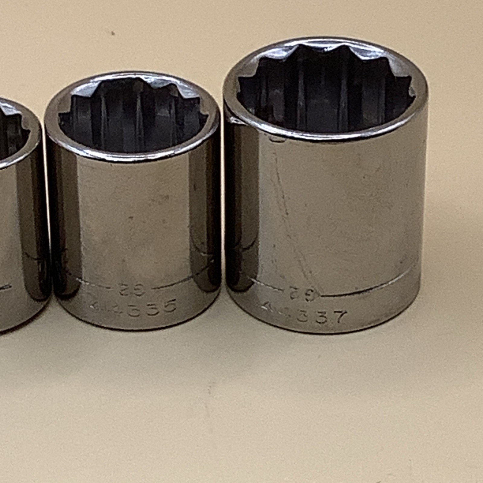 7 Vtg Craftsman 12 Point G2 Sockets 1/4” To 3/4” 3/8” Drive USA Nice Sockets