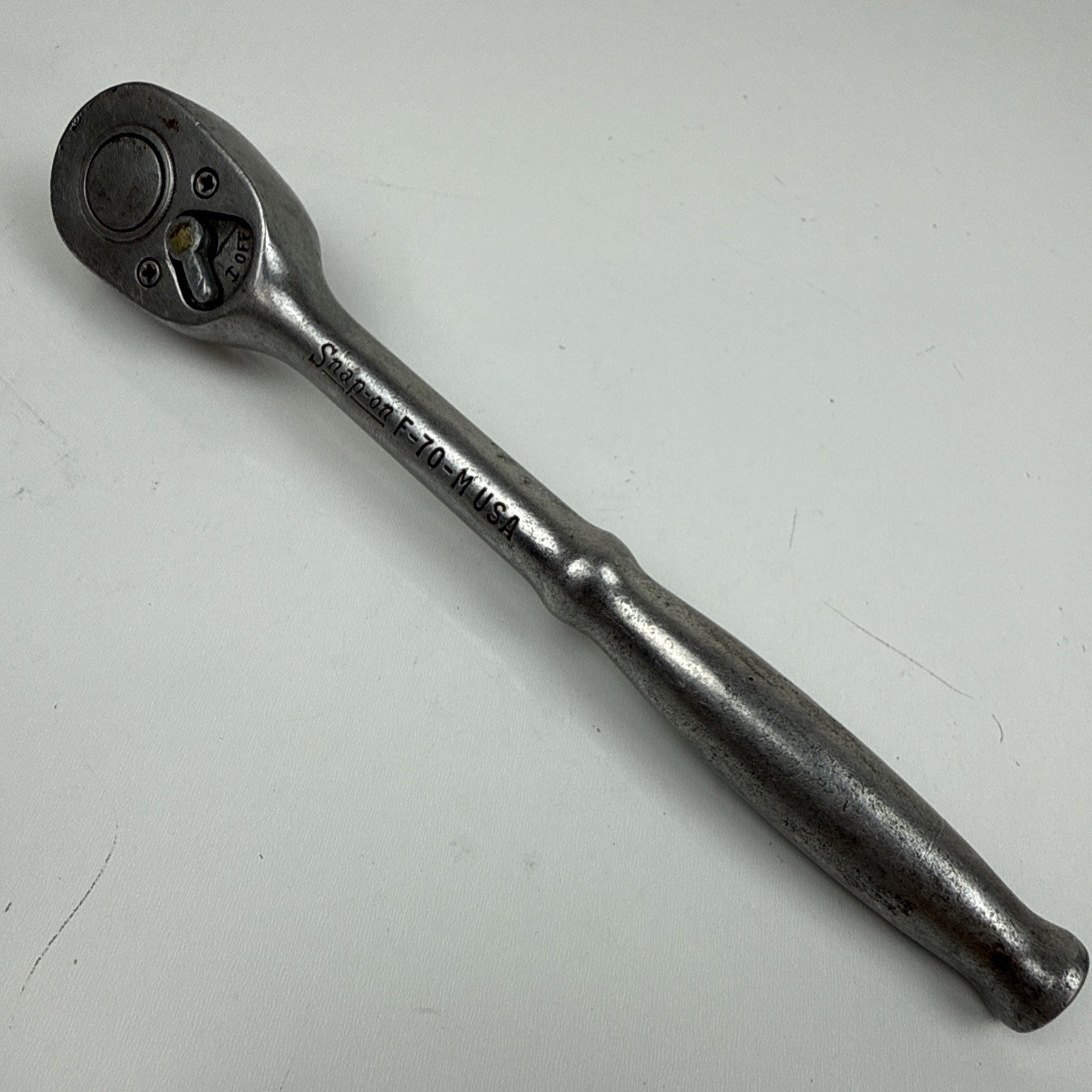 Snap On Vintage Standard 6-7/8″ Long 3/8″ Drive Ratchet USA F-70-M 3” & 6” Ext.