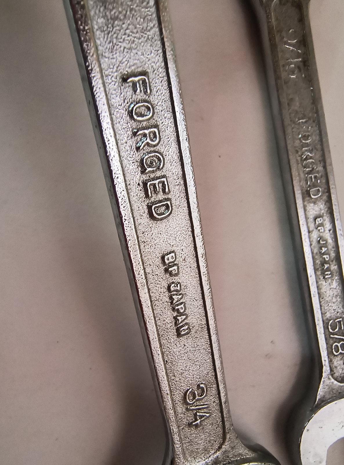 Vtg SEARS 4pc Open End Wrench Set Japan 11/16×3/4, 9/16×5/8, 1/2×9/16, 3/8×7/16