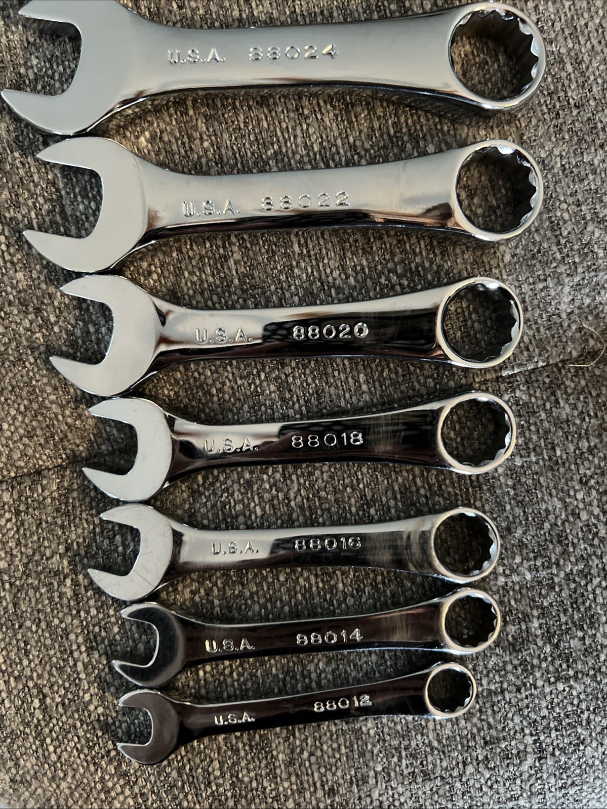 S & K 10 Pc Stubby Combo Wrench Set 3/8″-15 /16″ 12Pt Offset 88030